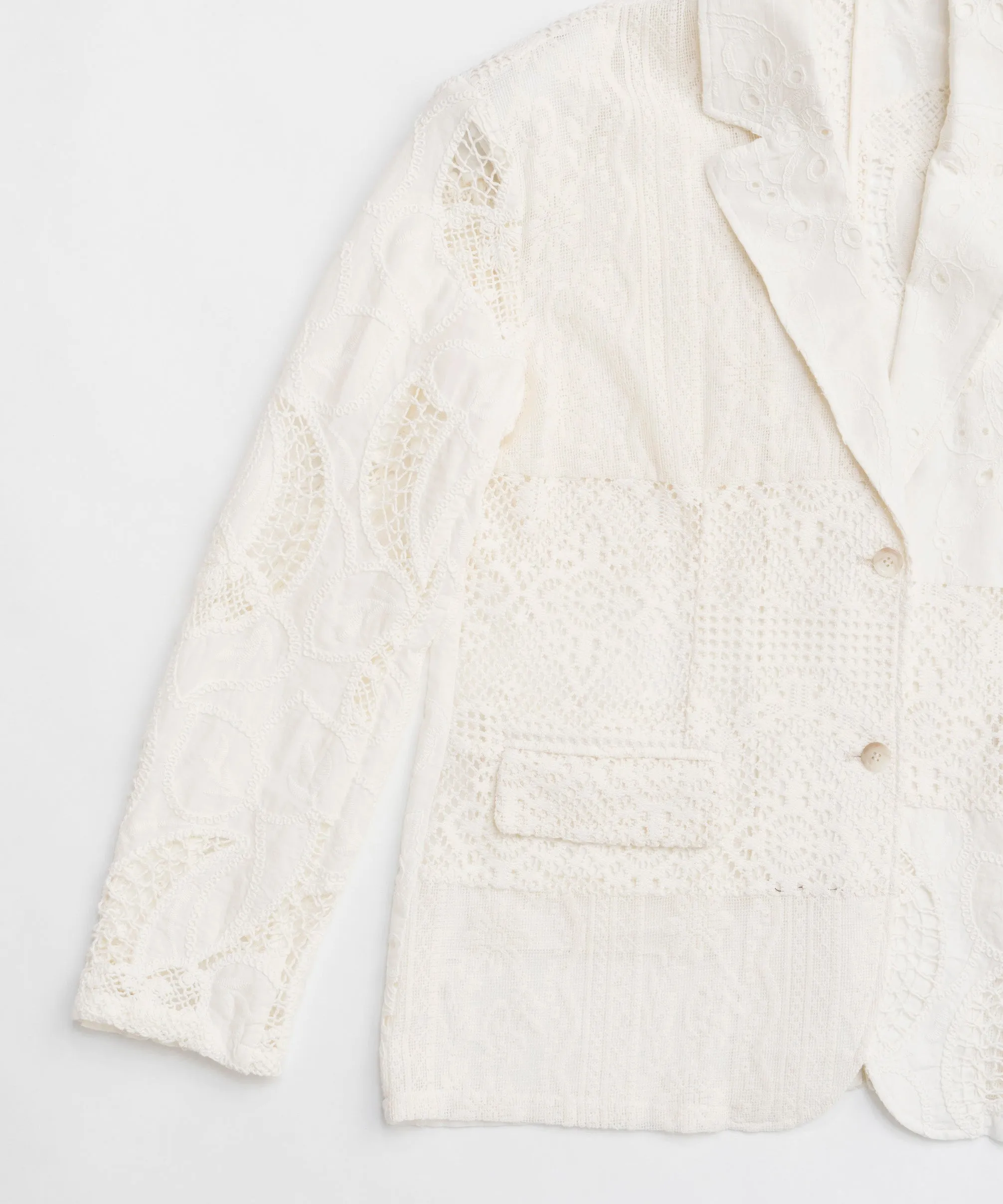 【25SPRING PRE-ORDER】Lace Fabric Docking Jacket
