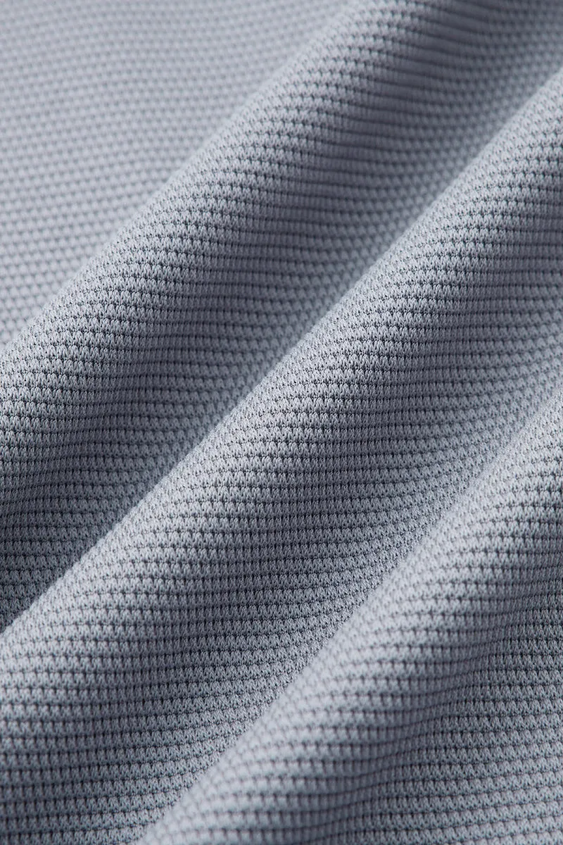 CottonSTRETCH Stand Collar Knit Jacket | Grey GYE144