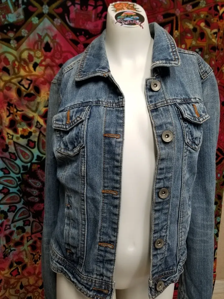 Hand Painted Jean Jacket- Size Small