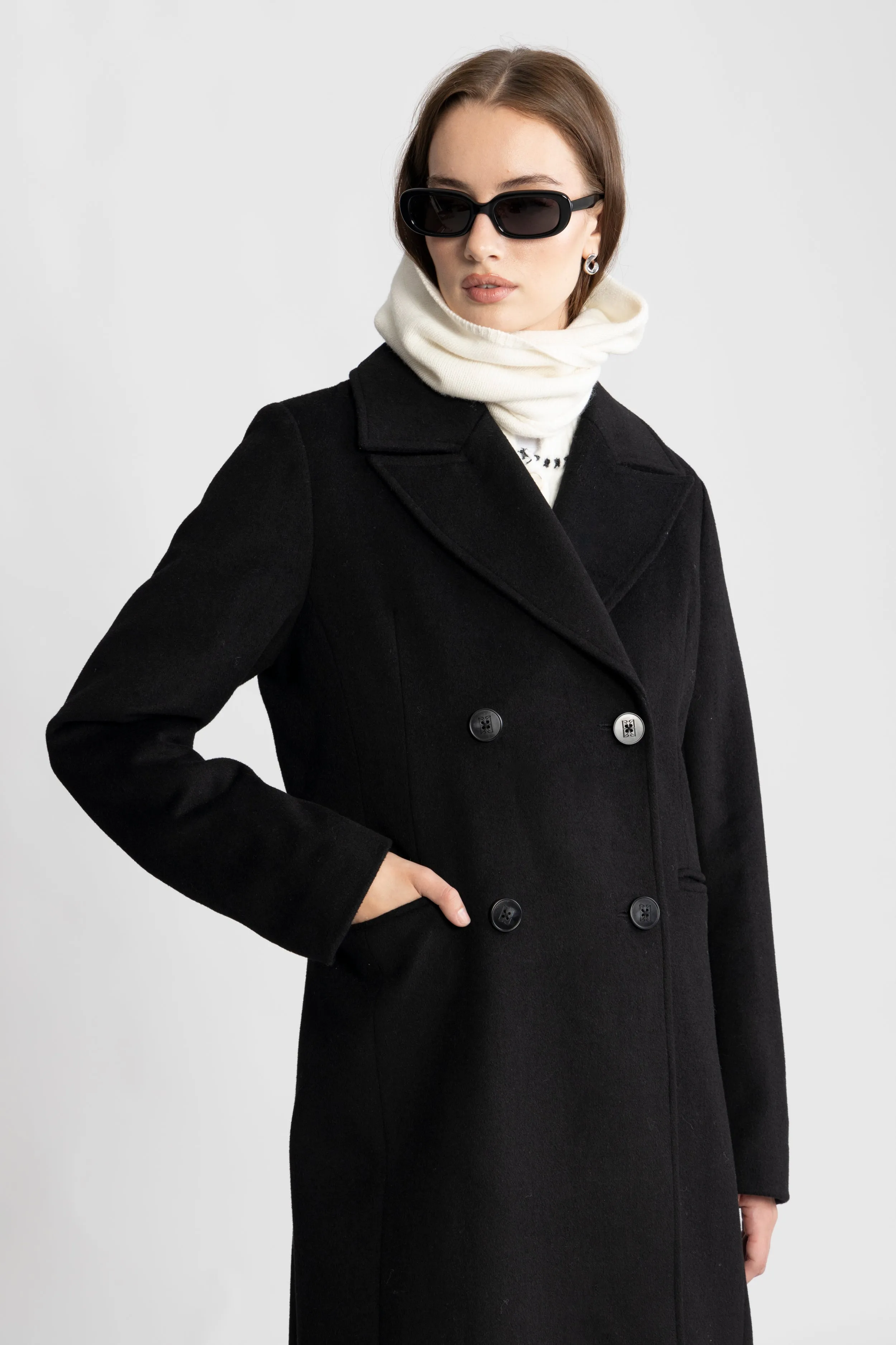 Louise Wool Coat - Black