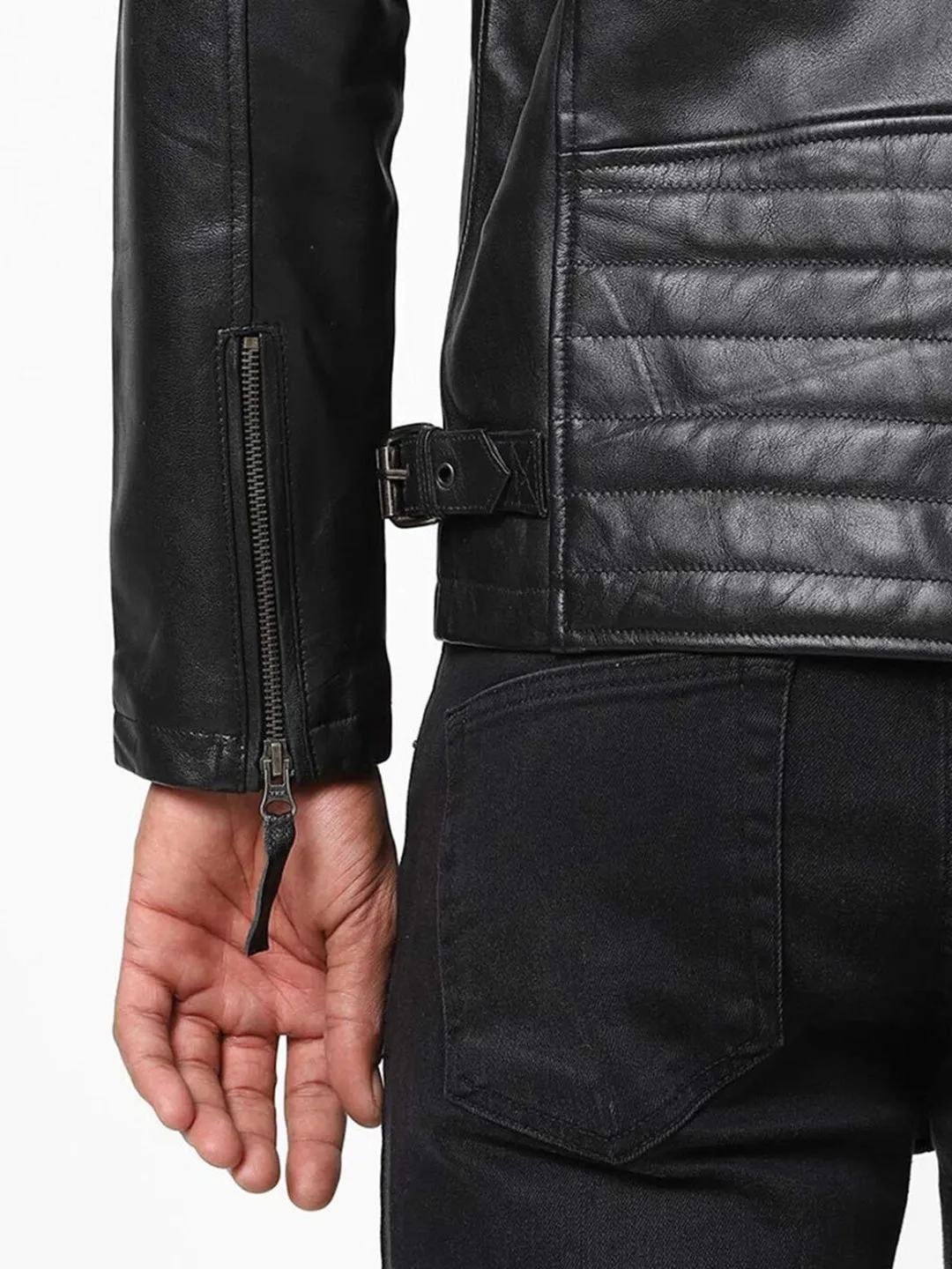 Men Leather Biker Jacket | QAWACH