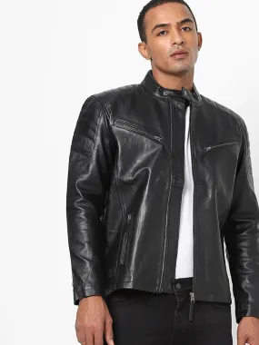 Men Leather Biker Jacket | QAWACH