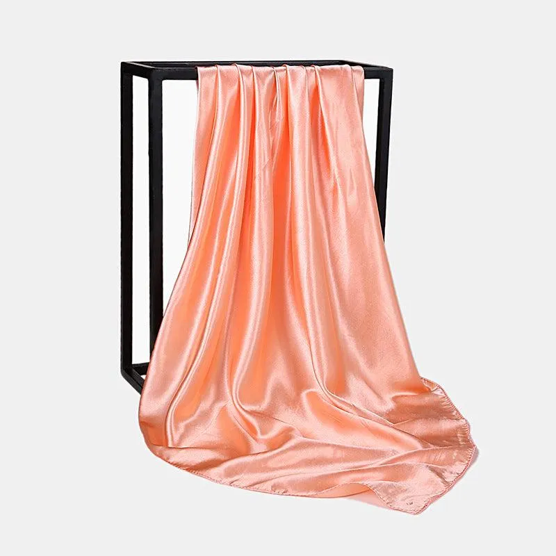 Square satin scarf
