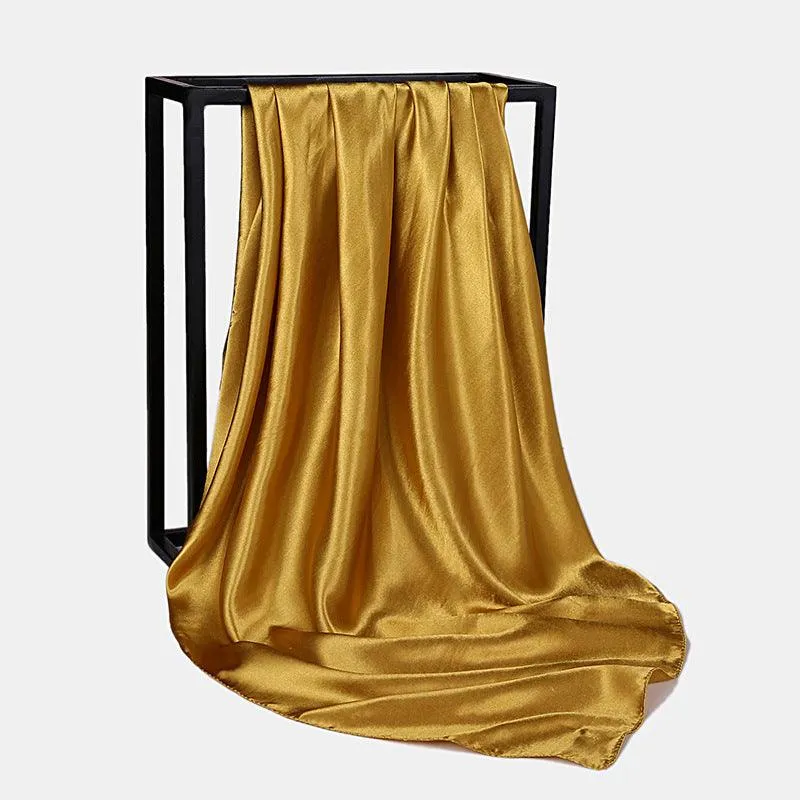Square satin scarf