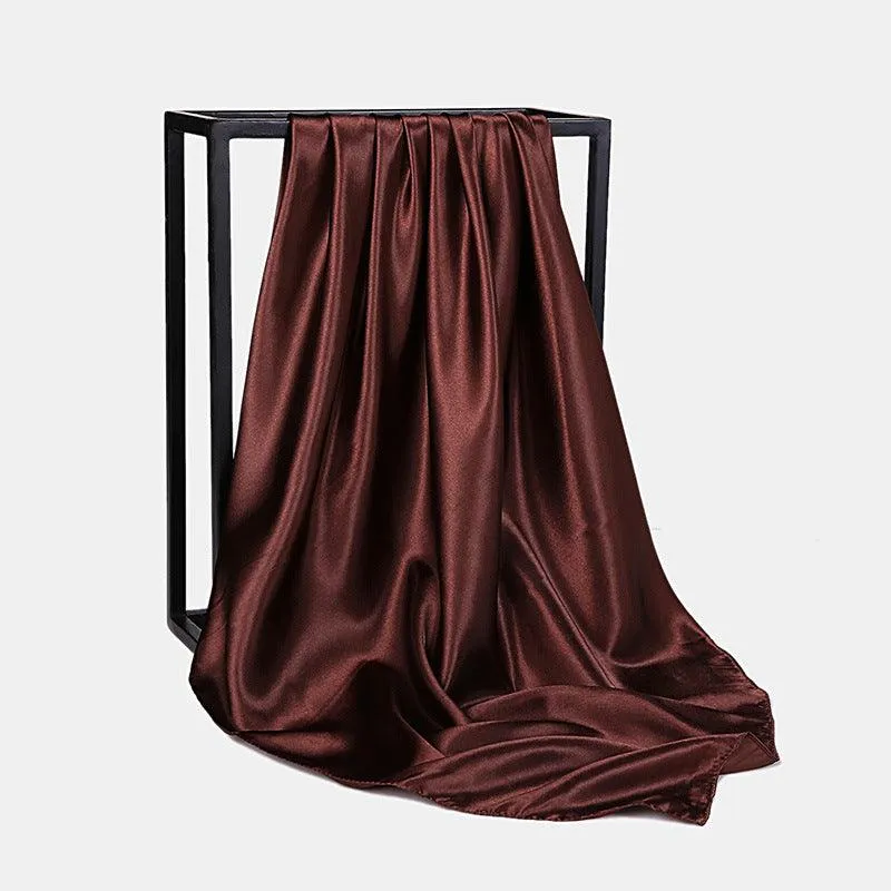 Square satin scarf