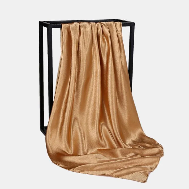Square satin scarf