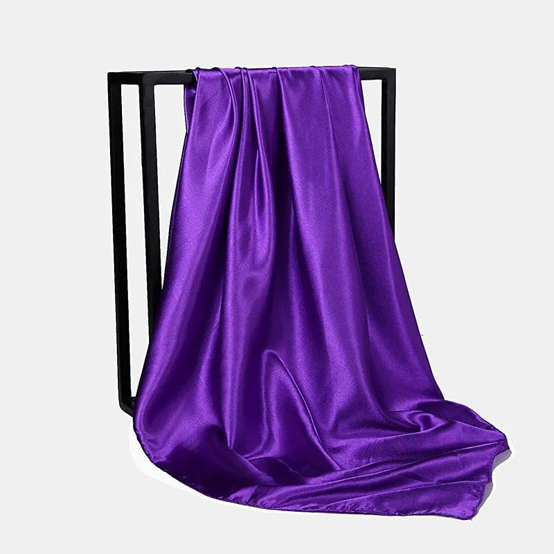 Square satin scarf