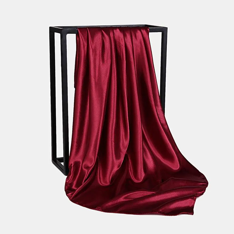 Square satin scarf