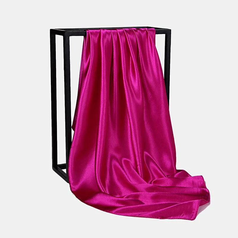 Square satin scarf