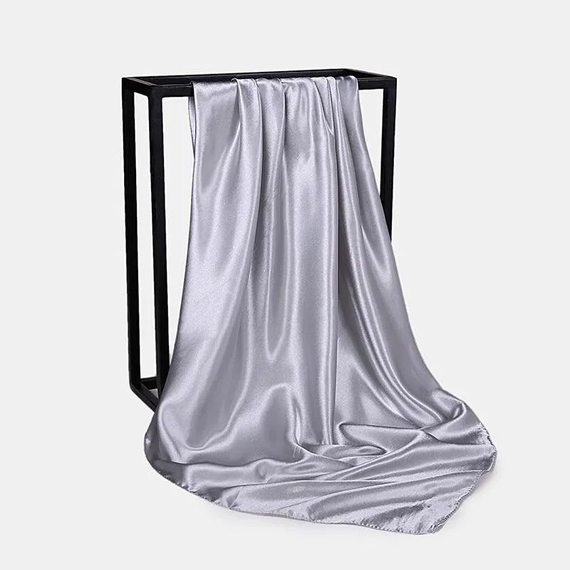 Square satin scarf