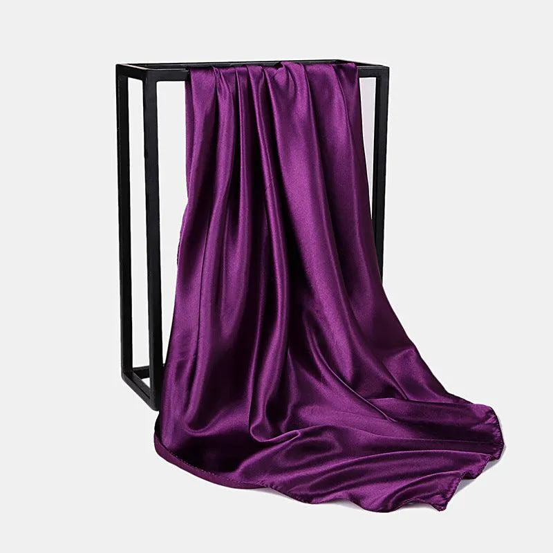 Square satin scarf