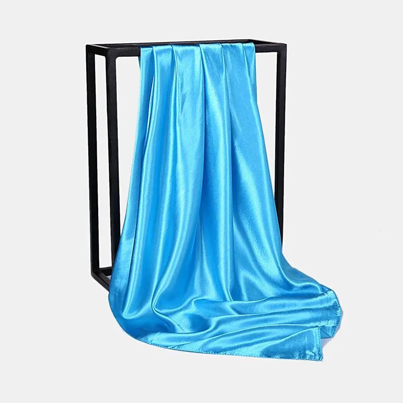 Square satin scarf