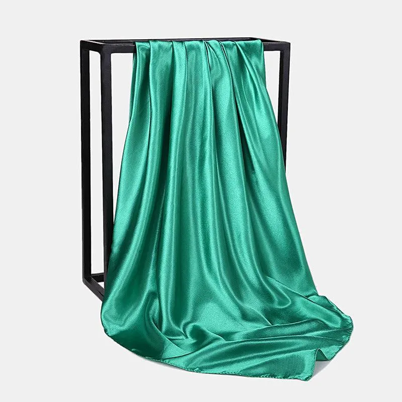 Square satin scarf