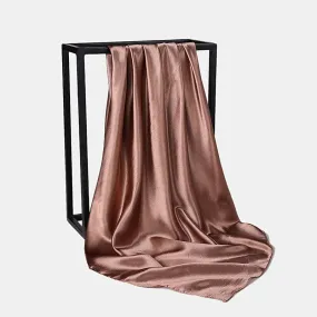 Square satin scarf