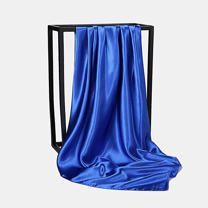 Square satin scarf