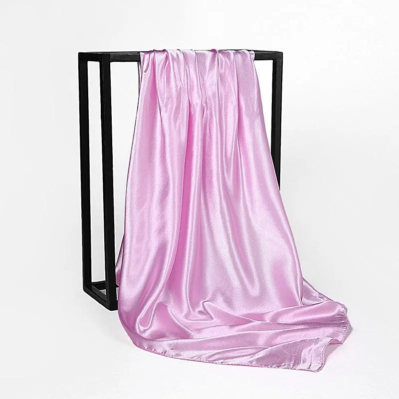 Square satin scarf
