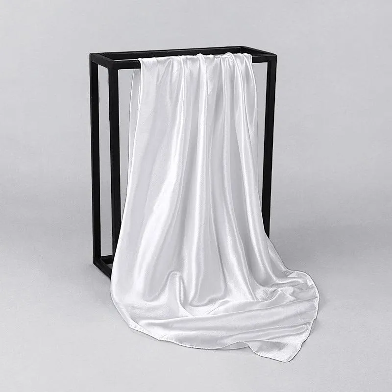 Square satin scarf