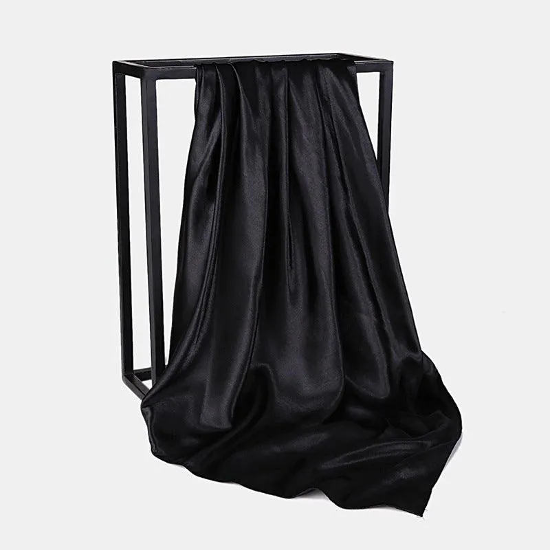 Square satin scarf