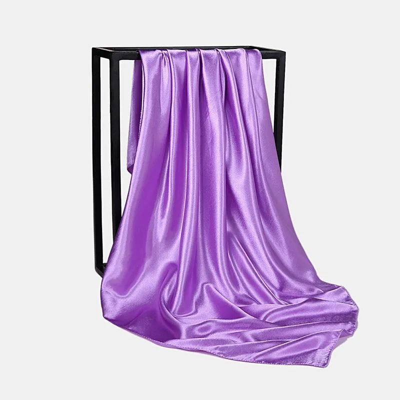 Square satin scarf
