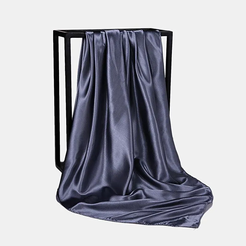 Square satin scarf