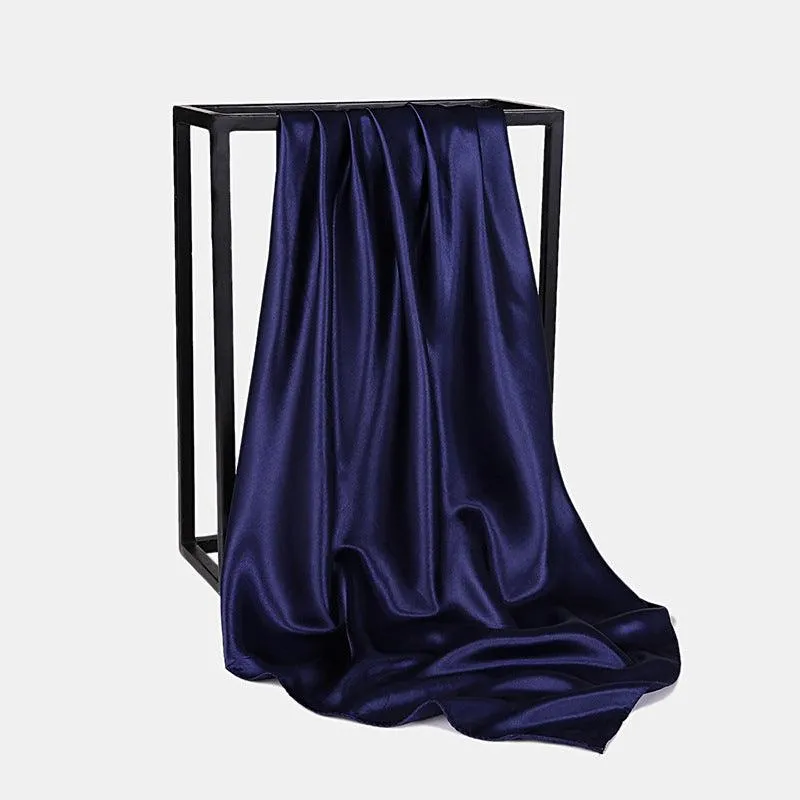 Square satin scarf