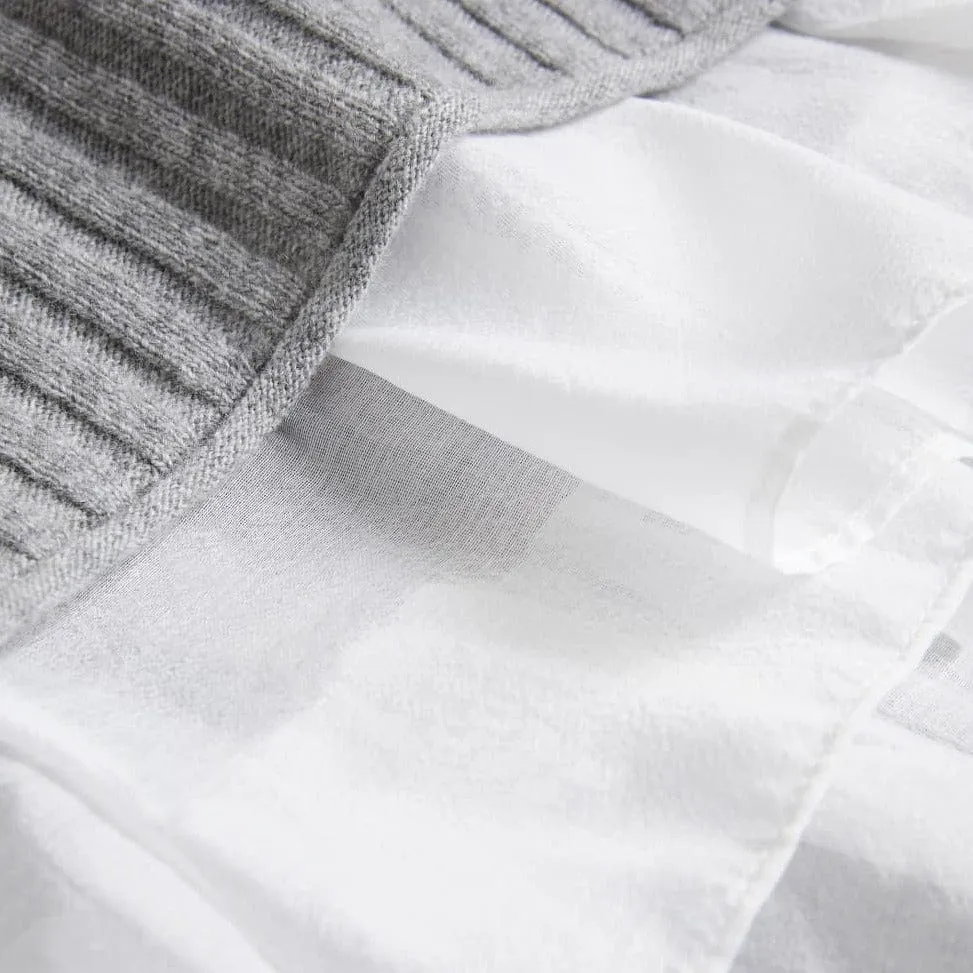 Ted Baker Holina Knit Sweater With Mock Shirt in Grey