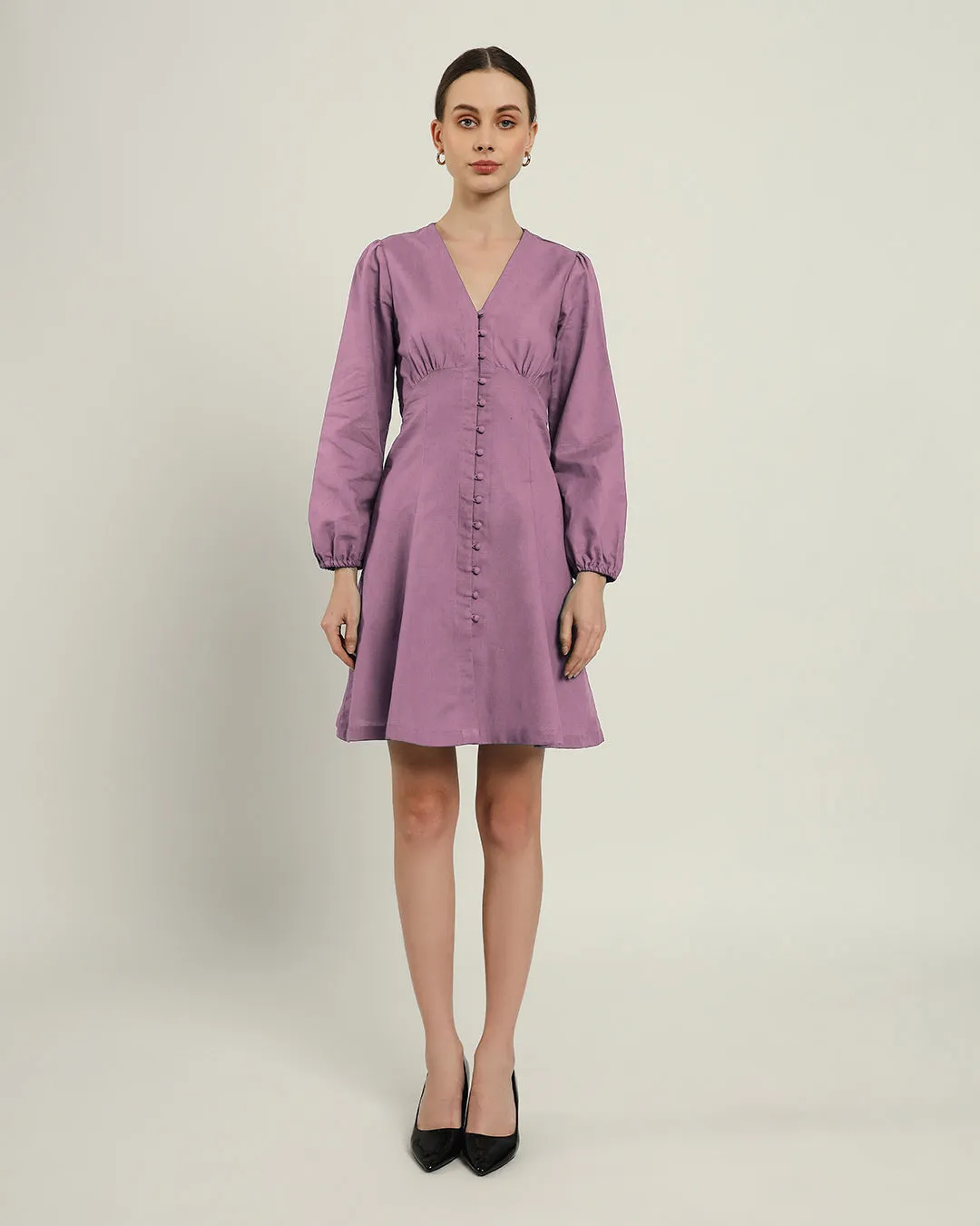 The Dafni Purple Swirl Cotton Dress