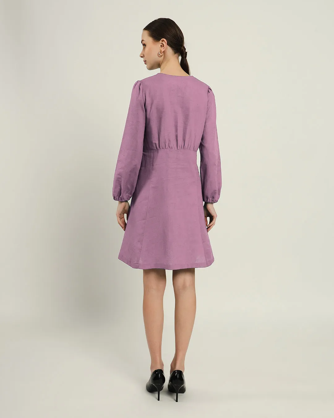 The Dafni Purple Swirl Cotton Dress