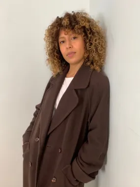 Vintage double breasted minimal wool coat