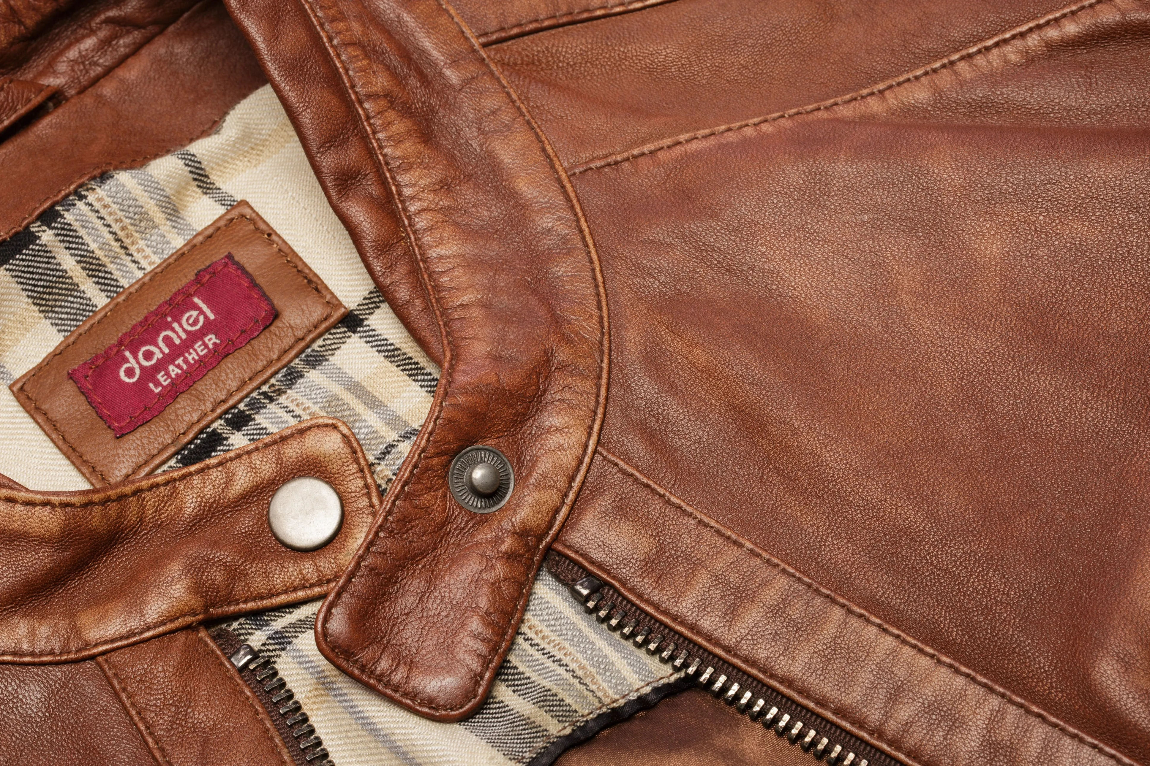 Vintage Mens Leather Jacket Brown
