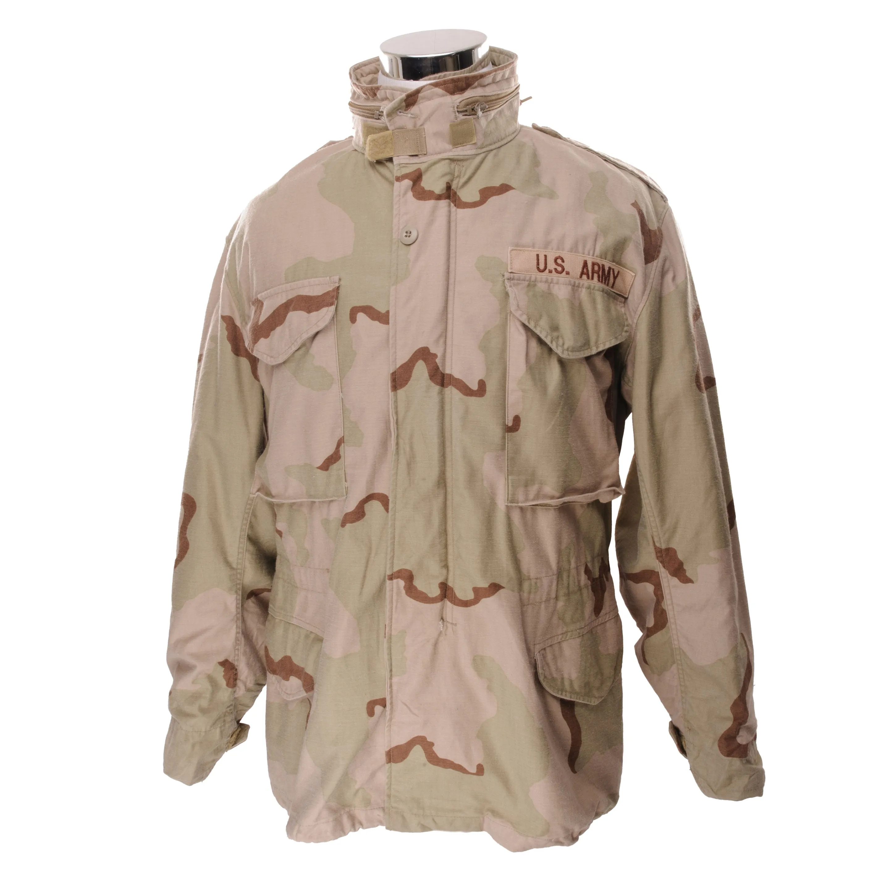 VINTAGE US ARMY M65 FIELD JACKET DESERT CAMO 1989 OPERATION DESERT STORM MEDIUM