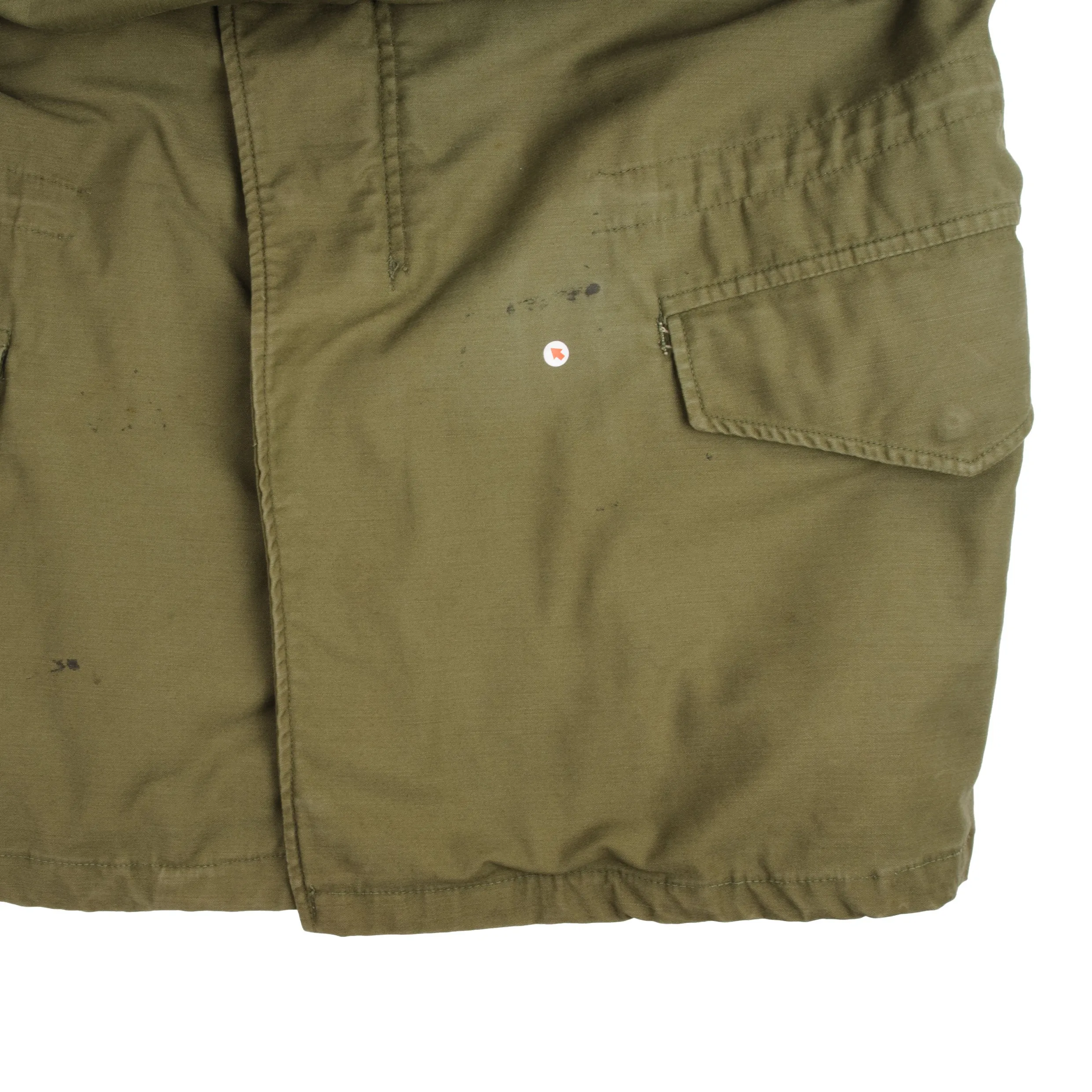 VINTAGE US ARMY M65 PATCHED FIELD JACKET 1970S VIETNAM WAR SIZE LARGE LONG