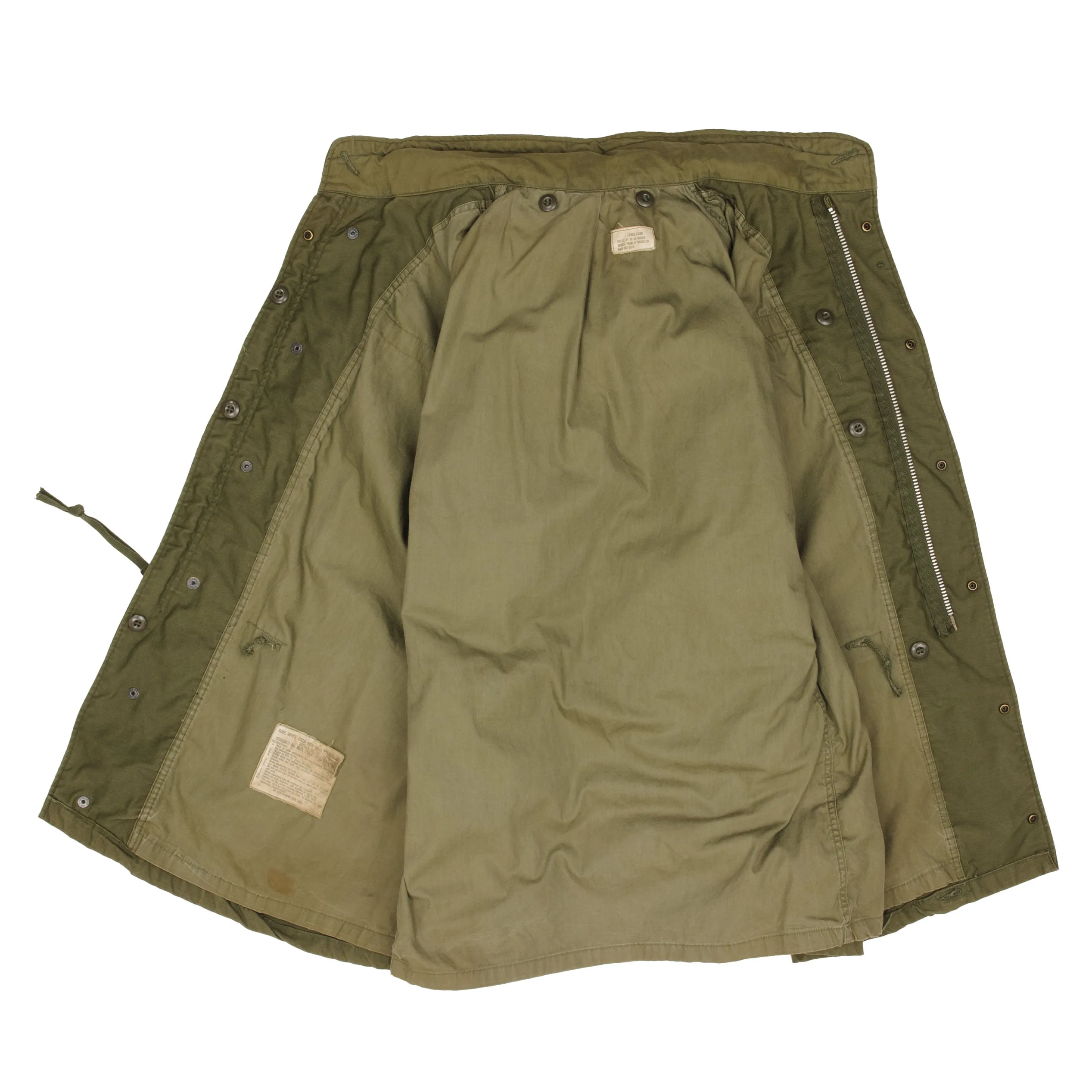 VINTAGE US ARMY M65 PATCHED FIELD JACKET 1970S VIETNAM WAR SIZE LARGE LONG