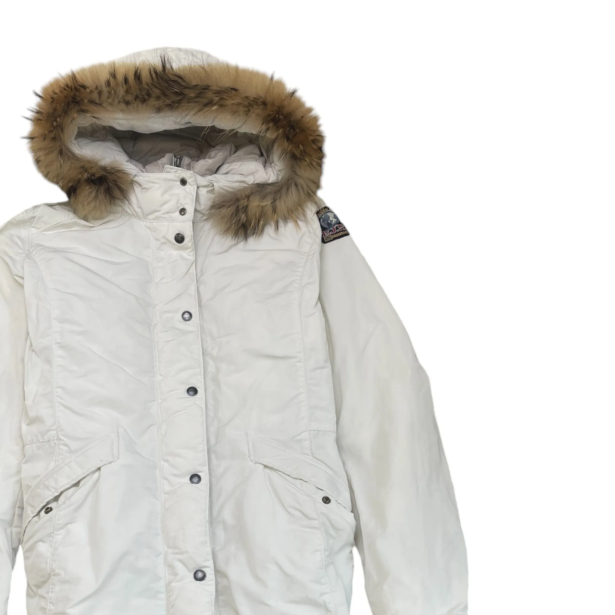 Women's Angie Down Jacket Cream Size XL